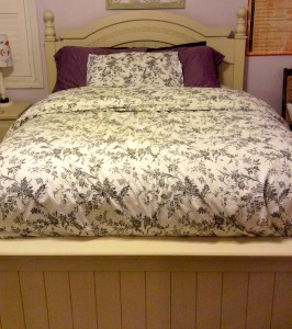 Representing rest and comfort, my bed is one of my happiest places!