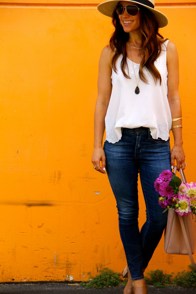 white silk blouse