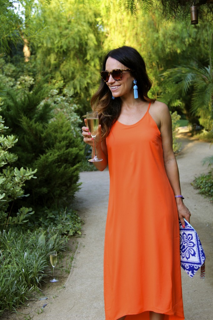 orange dress