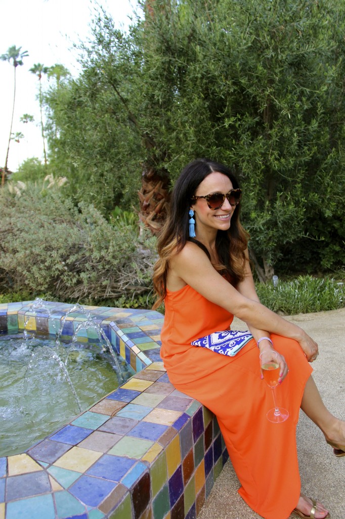 orange dress