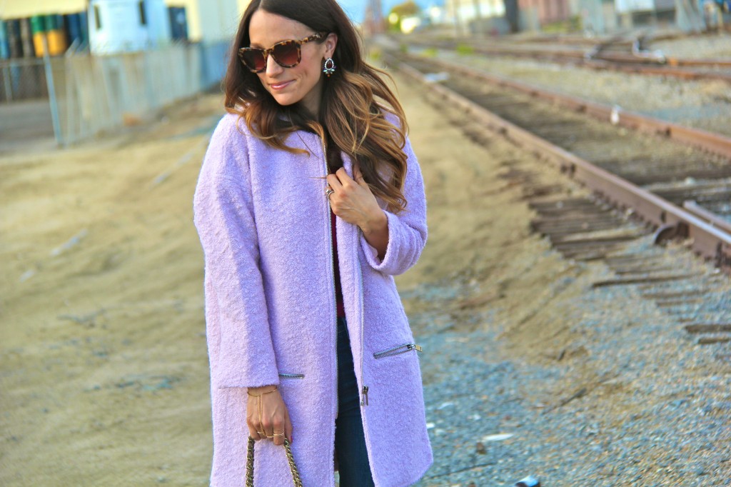 pink cocoon coat