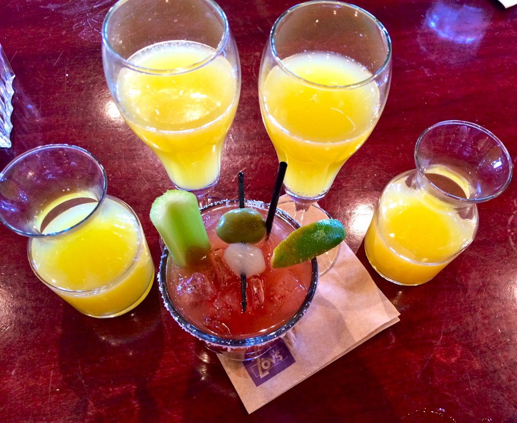 mimosas and bloody marys