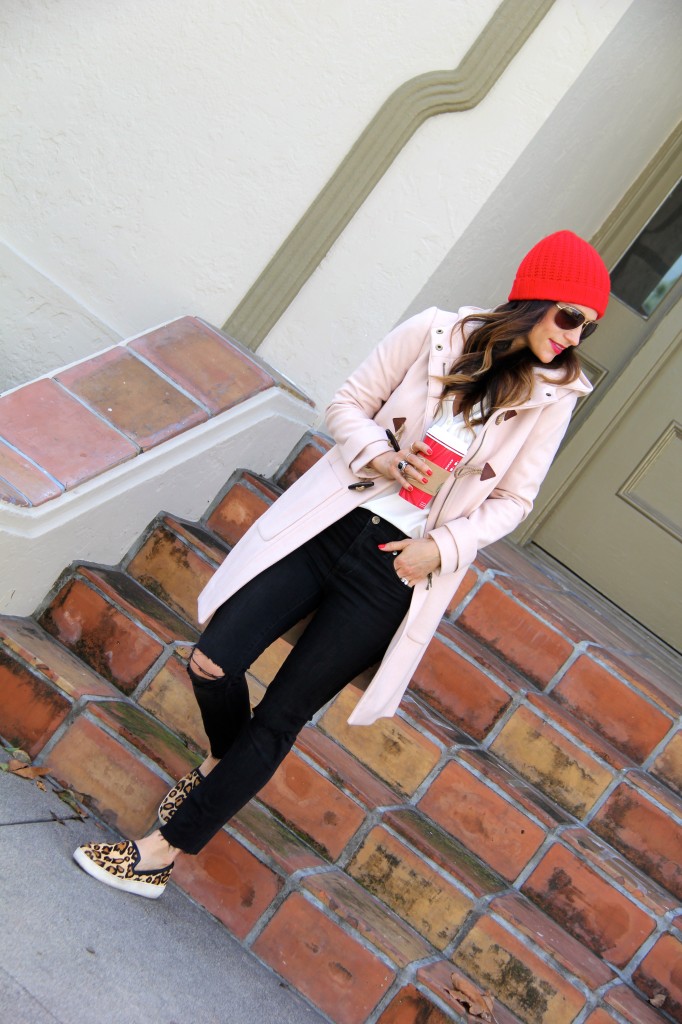 red beanie, leopard shoes, itsybitsyindulgences