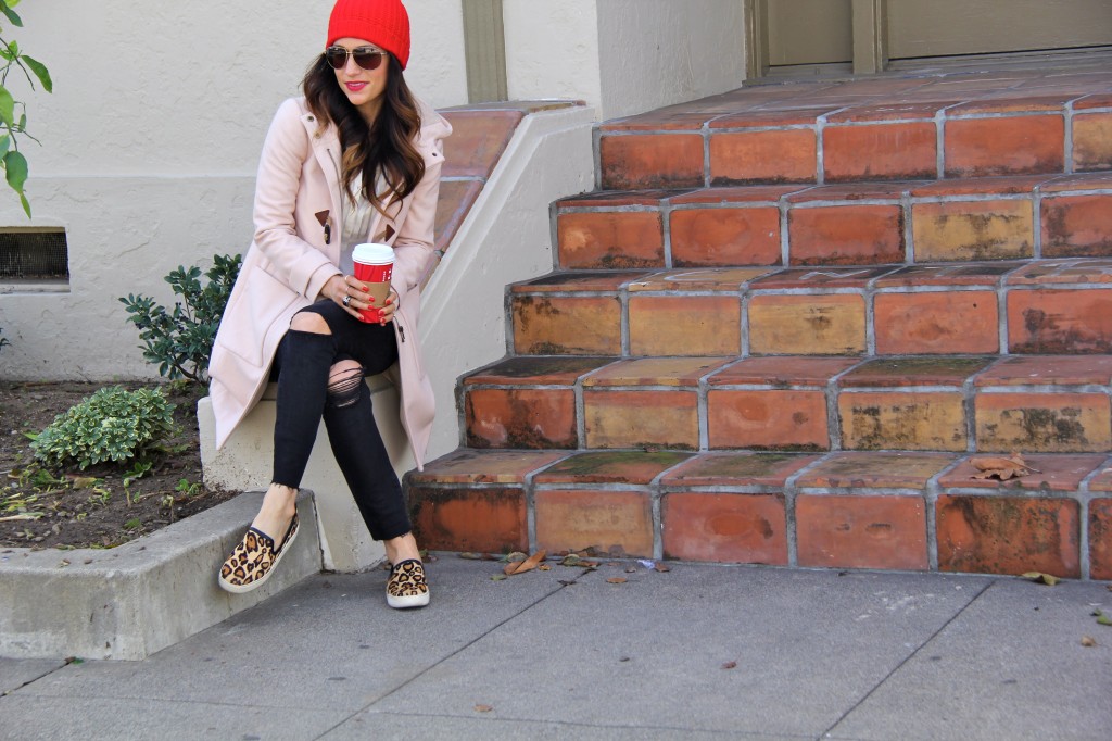 red beanie, leopard shoes, itsybitsyindulgences