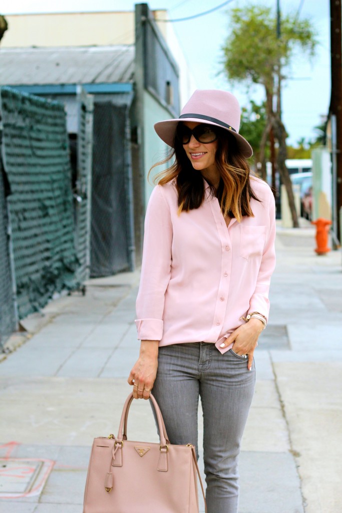 blush and rag and bone floppy pink fedora