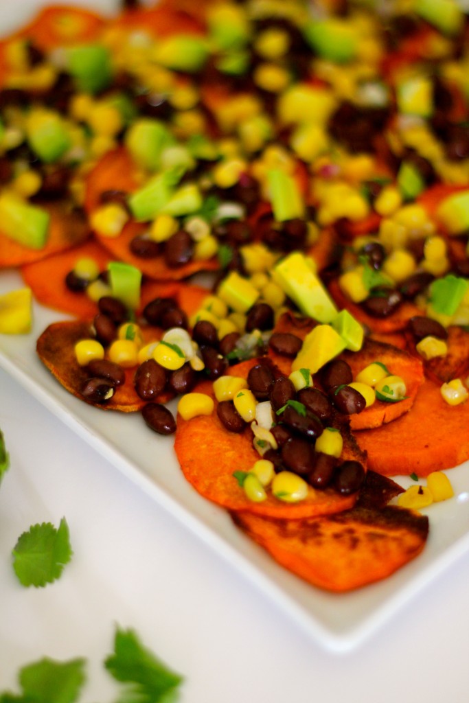 sweet potato nachos, vegan , vegetarian 