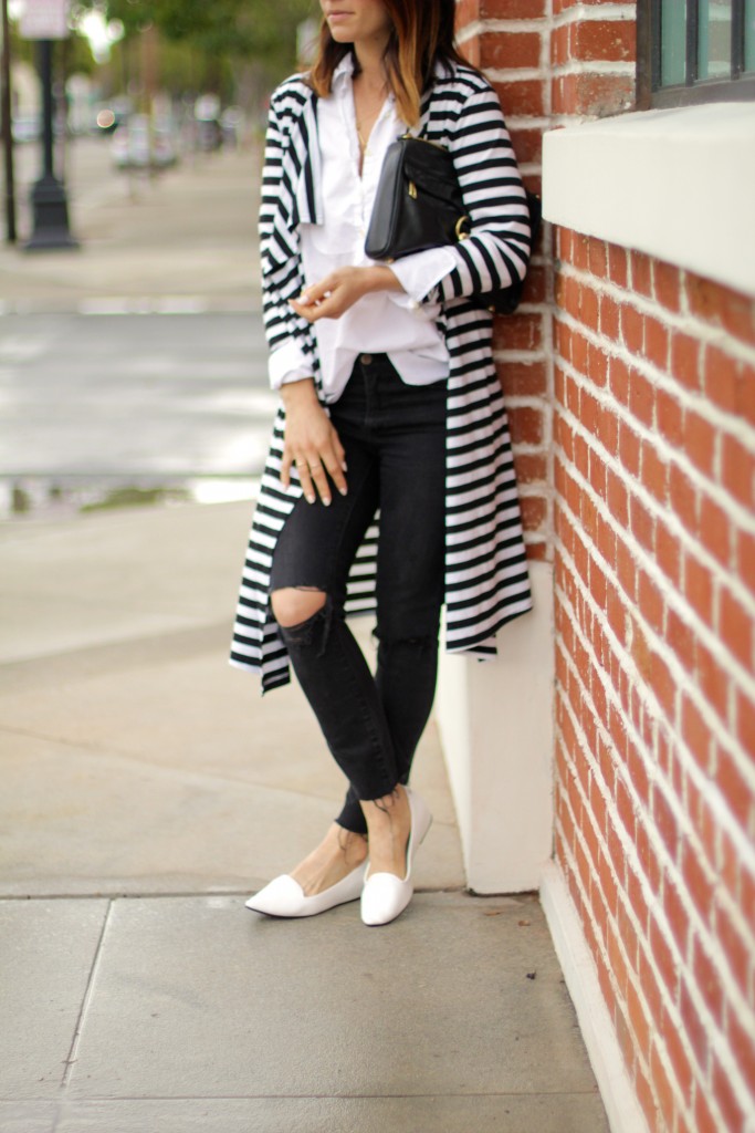 weekend casual, white loafers