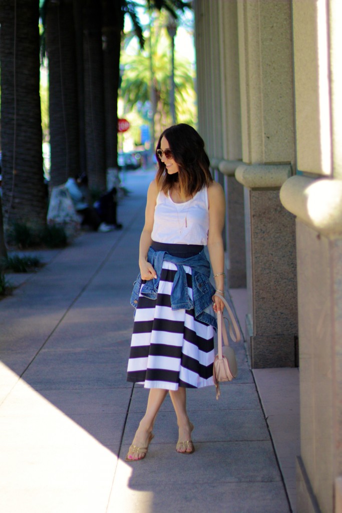 shabby apple stripe black skirt, spring stripes 