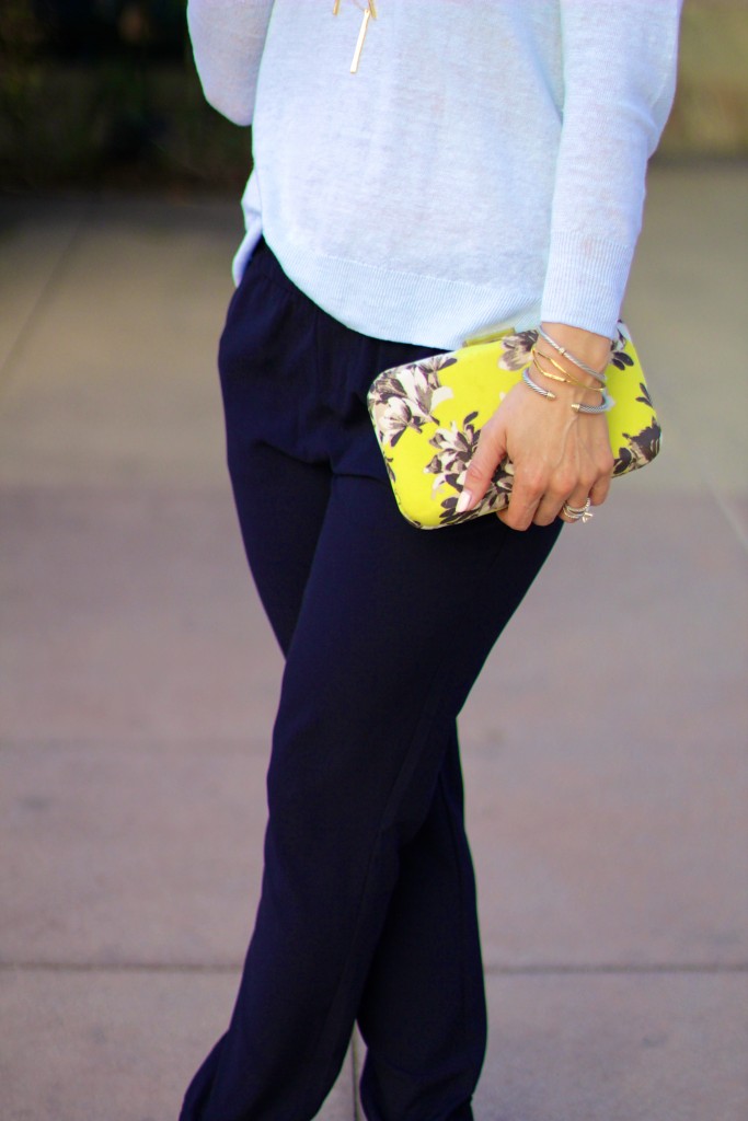 j crew floral clutch 