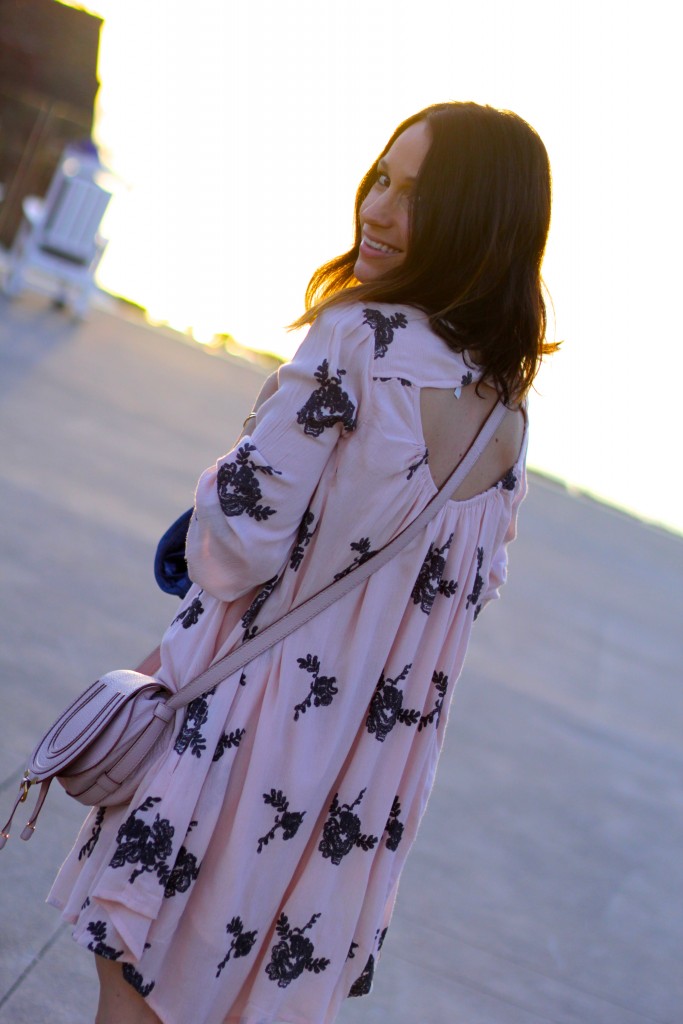 pink free people floral dress, itsy bitsy indulgences 