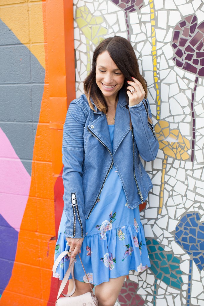 lulus floral dress, shades of blue, spring attire, itsy bitsy indulgences 