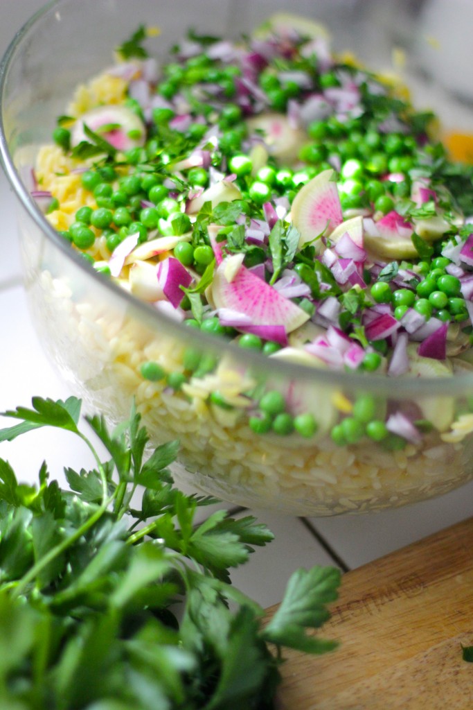 spring gluten free orzo salad, healthy living