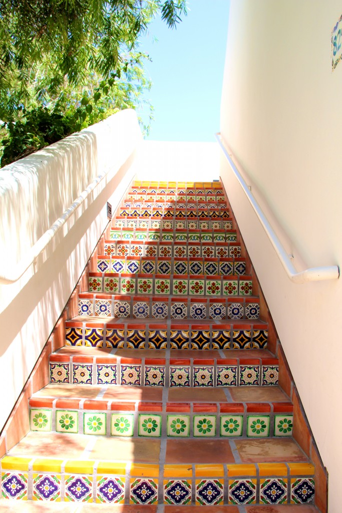 tile staircase, itsy bitsy indulgences, la quinta palm springs 