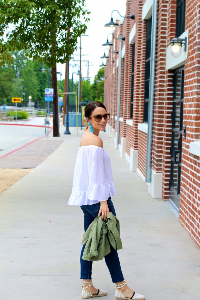 off the shoulder top, itsy bitsy indulgences 