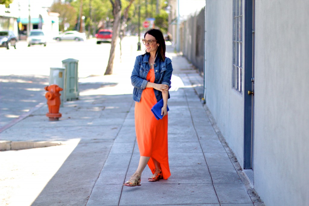 orange maxi dress, itsy bits indulgences 