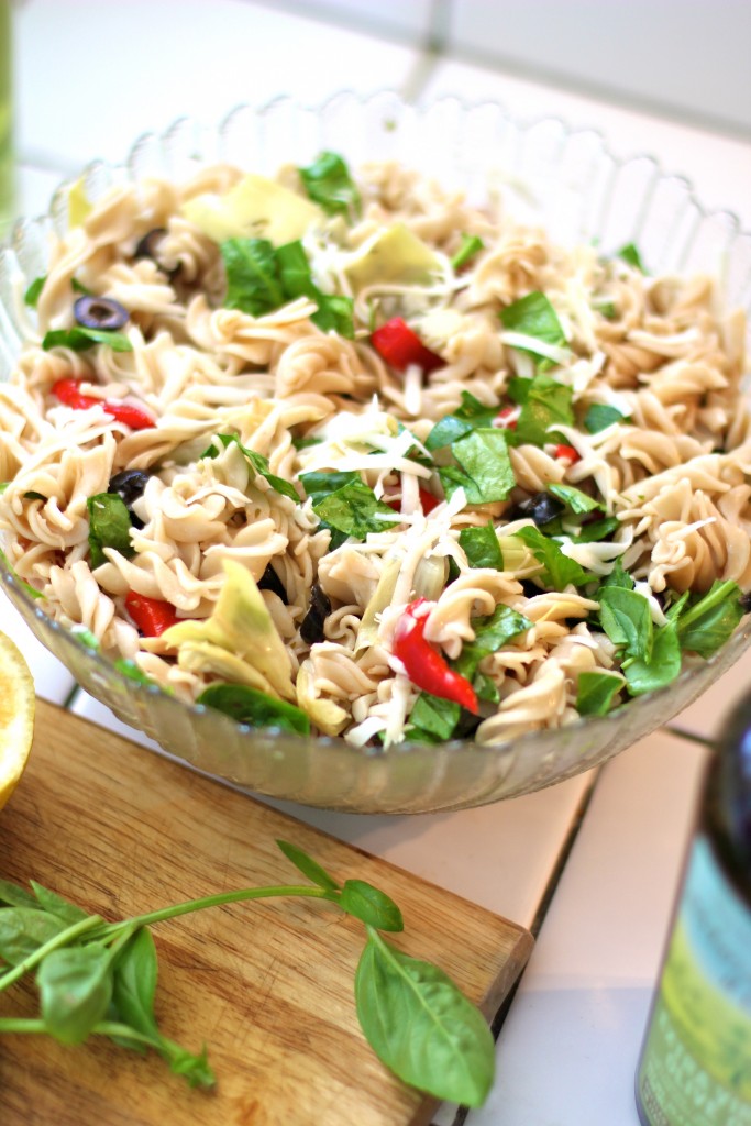 gluten free, dairy free pasta salad, itsy bitsy indulgences 