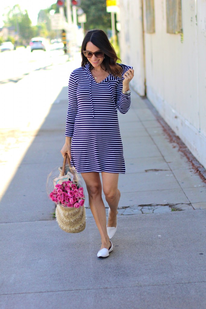 striped dress, itsy bitsy indulgences 