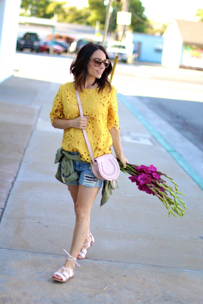 yellow lace top, itsy bitsy indulgences 