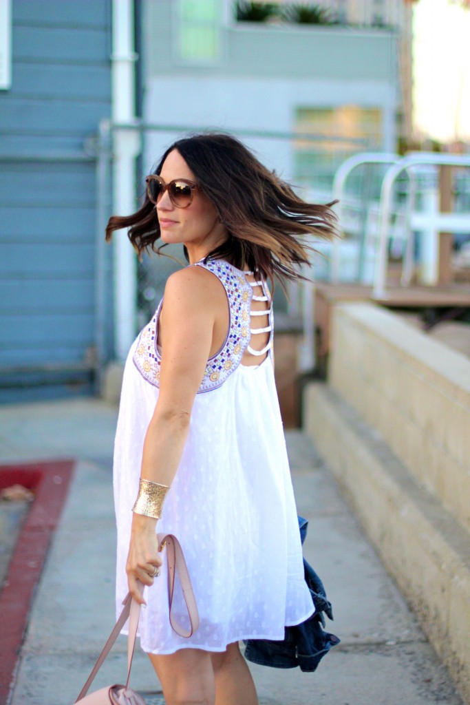 embroidered white dress, itsy bitsy indulgences 