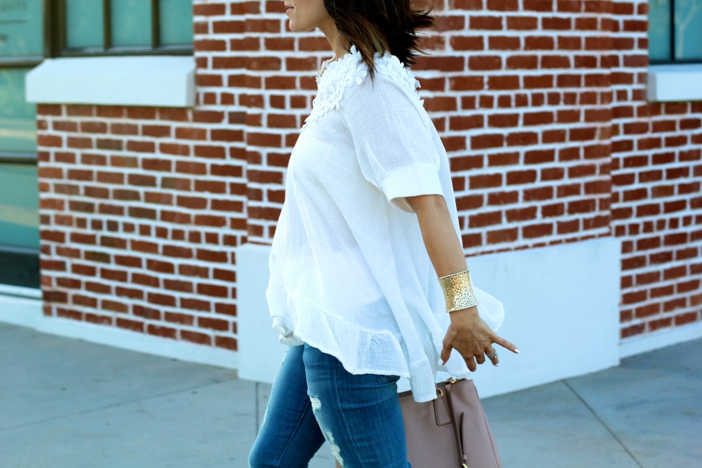 white flowy top, chicwish, itsy bitsy indulgences 