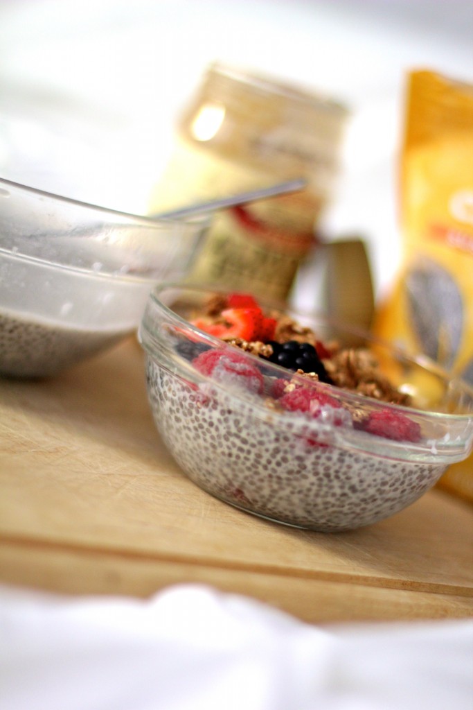 almond milk chia seed pudding, itsy bitsy indulgences 