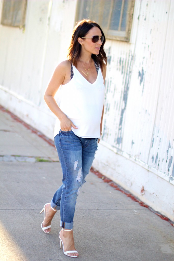 distresed boyfriend jeans, itsy bitsy indulgences 