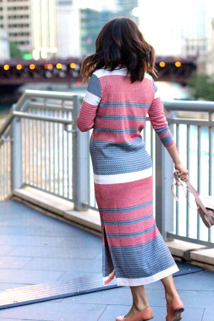 stripe knot maxi dress, itsy bitsy indulgences 