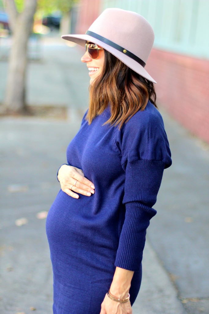 baby bump, pink fedora, itsy bitsy indulgences 