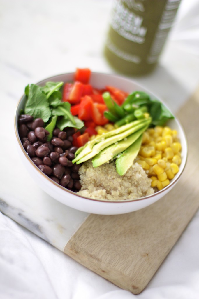 black bean and quinoa lunch power bowl, clean eating, itsy bitsy indulgences 