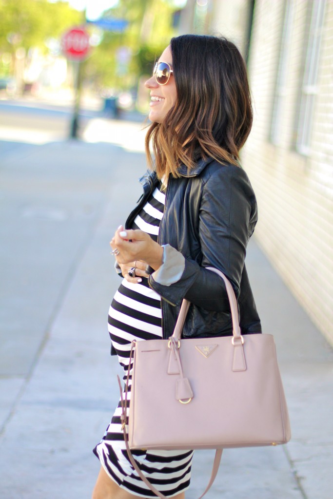 pregnancy style leather jacket, itsy bitsy indulgences 