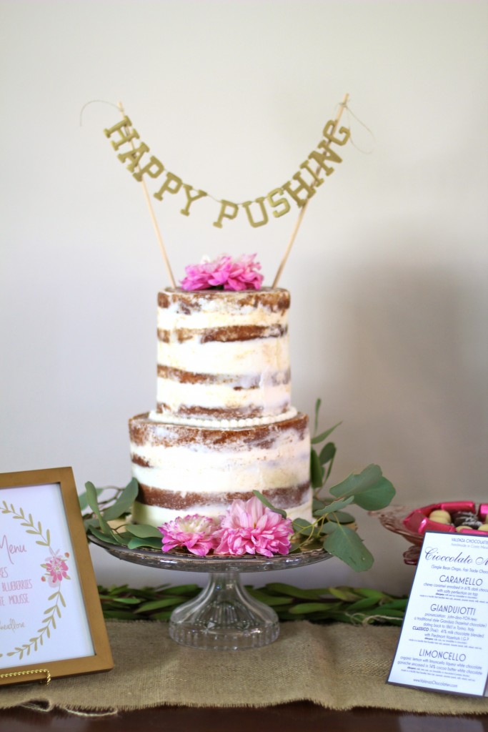 naked cake baby shower, itsy bitsy indulgences