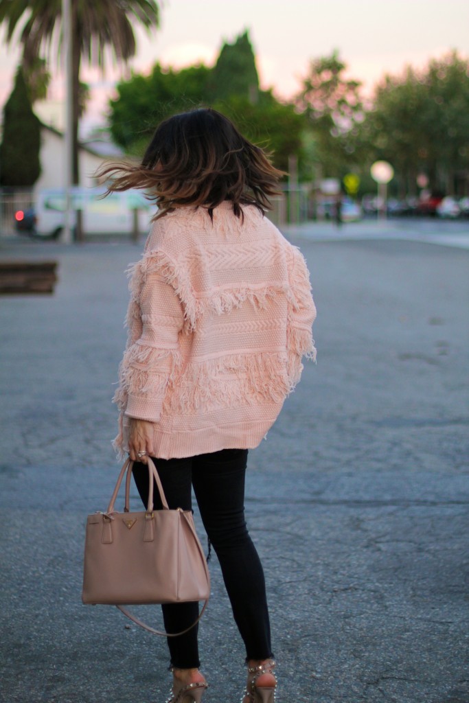 pink fringe jacket, itsy bitsy indulgences 