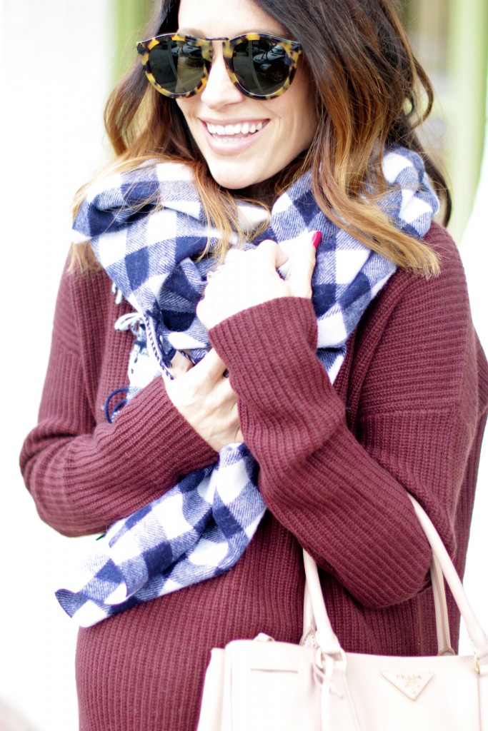 navy plaid scarf, itsy bitsy indulgences 