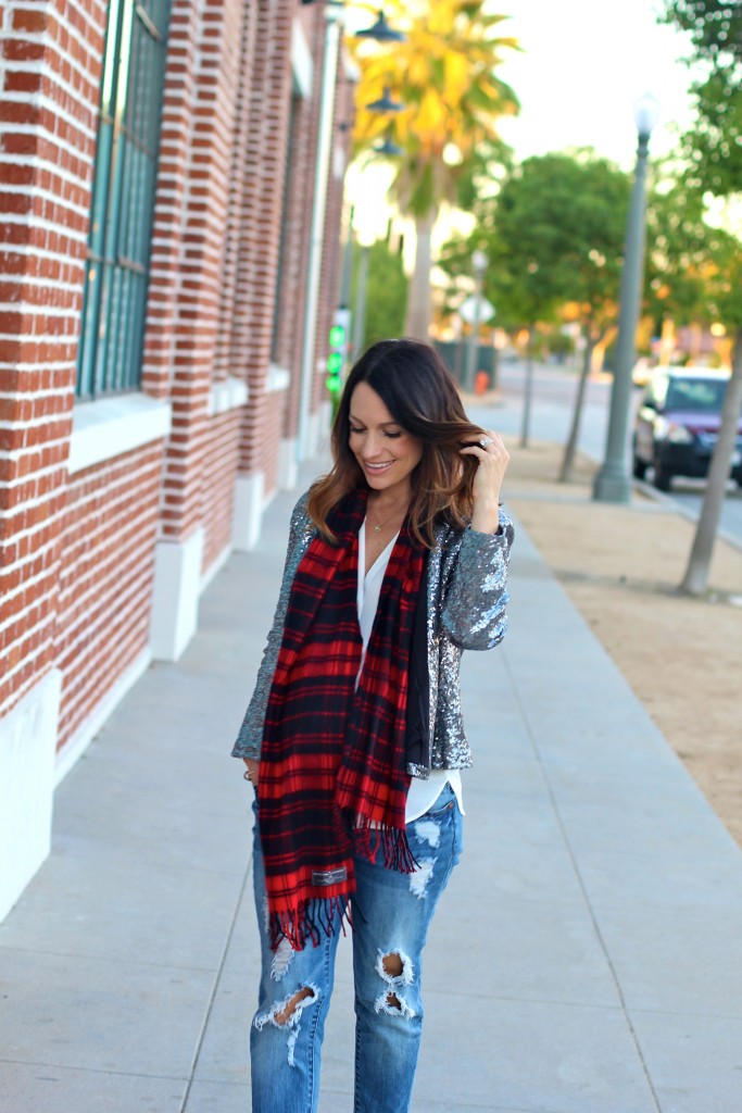 buffalo check scarf, itsy bitsy indulgences 