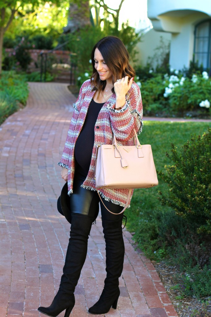 pregnancy style, over the knee boots, itsy bitsy indulgences 