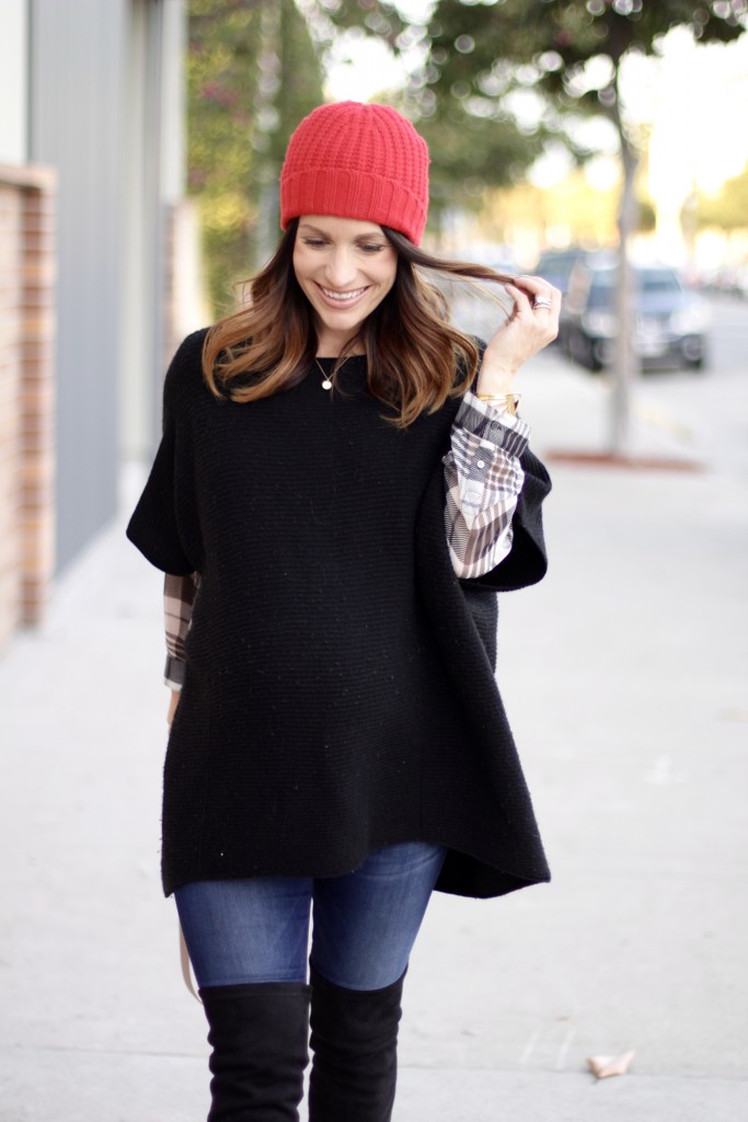 black winter poncho, itsy bitsy indulgences 