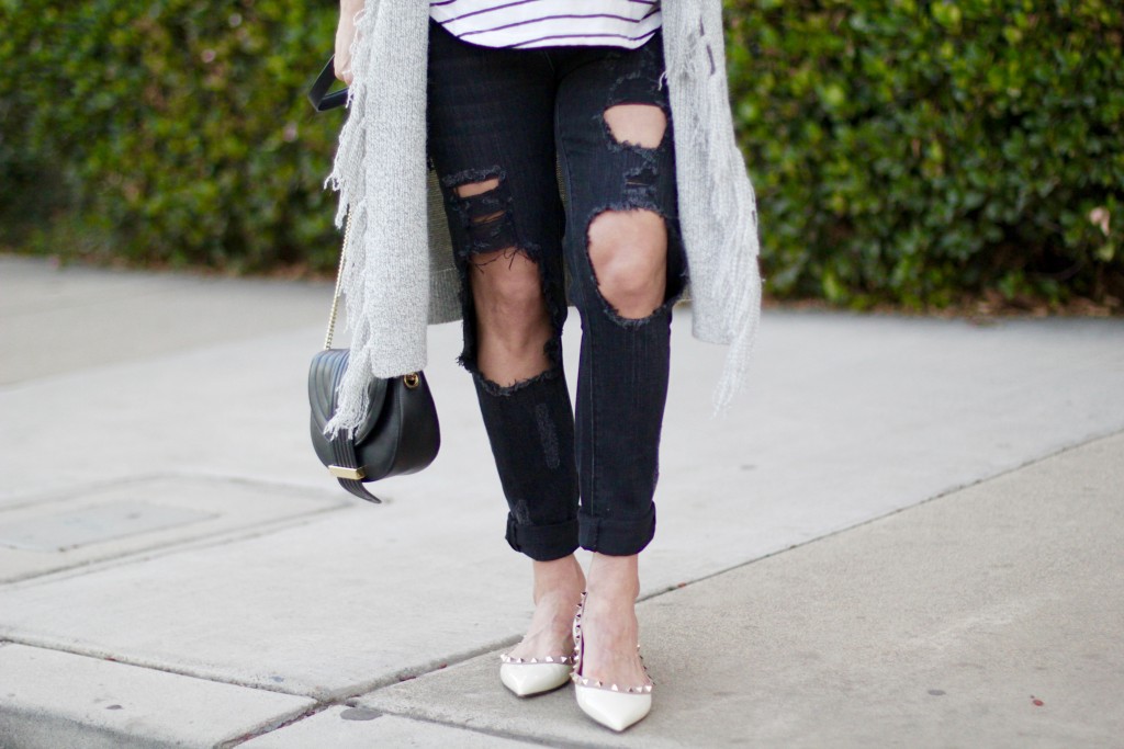 ripped denim and studded flats, itsy bitsy indulgences 