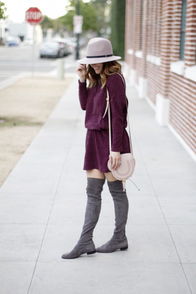 over the knee boots, shirtdress, itsy bitsy indulgences 