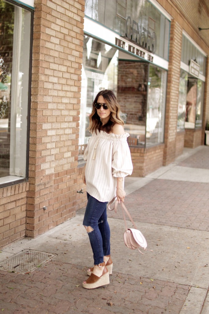 off the shoulder top, itsy bitsy indulgences 