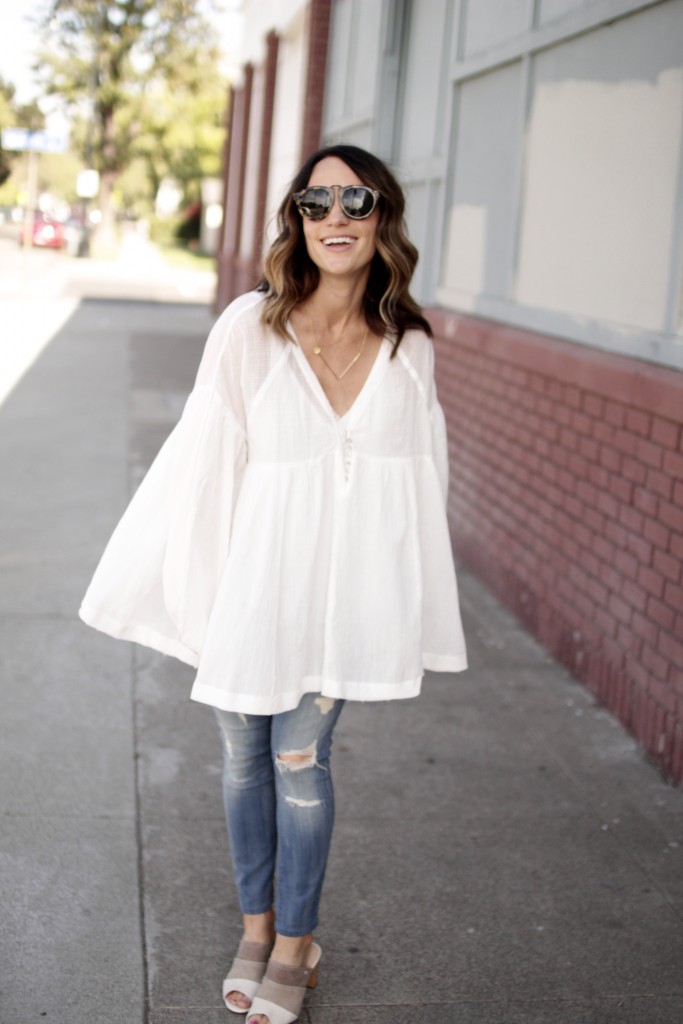 breezy white blouse, itsy bitsy indulgences 