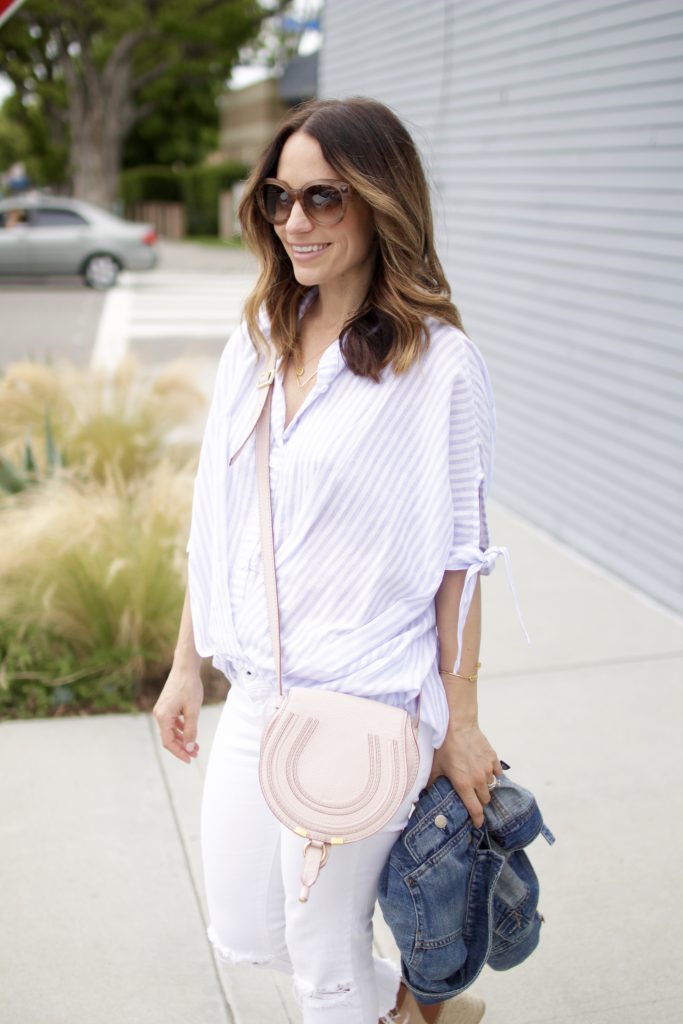 stripe shirt, itsy bitsy indulgences 