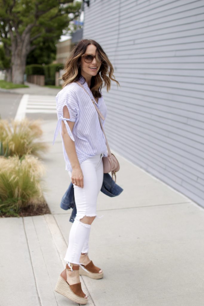 stripe top, itsy bitsy indulgences 