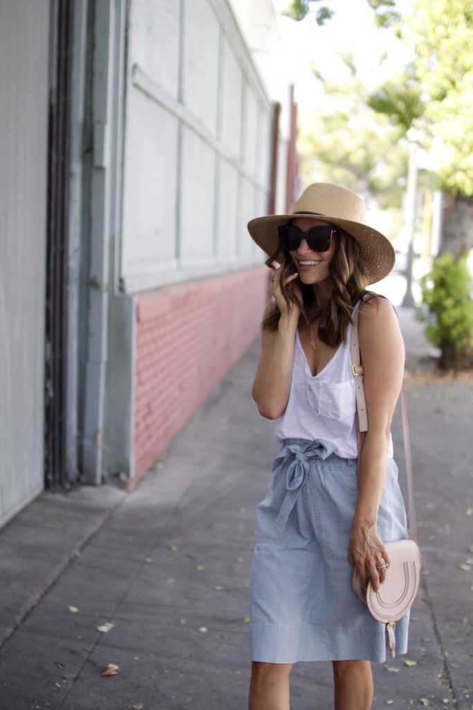 summer denim skirt, itsy bitsy indulgences 