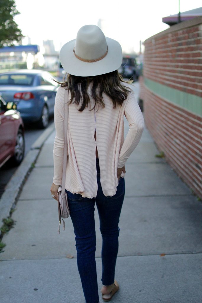 open back sweater, itsy bitsy indulgences 