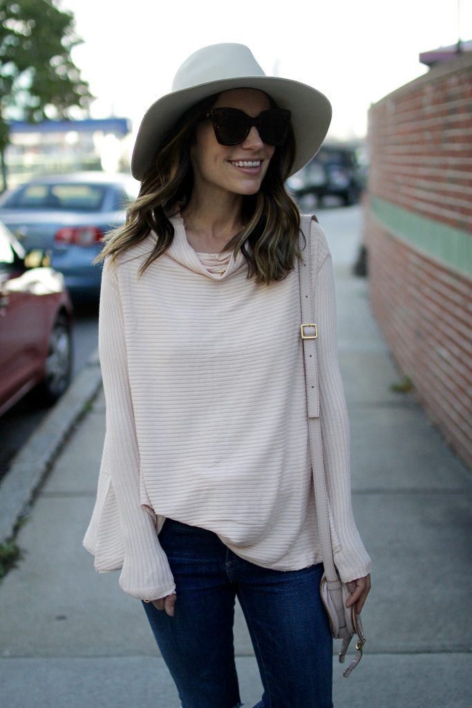 blush sweater, itsy bitsy indulgences 