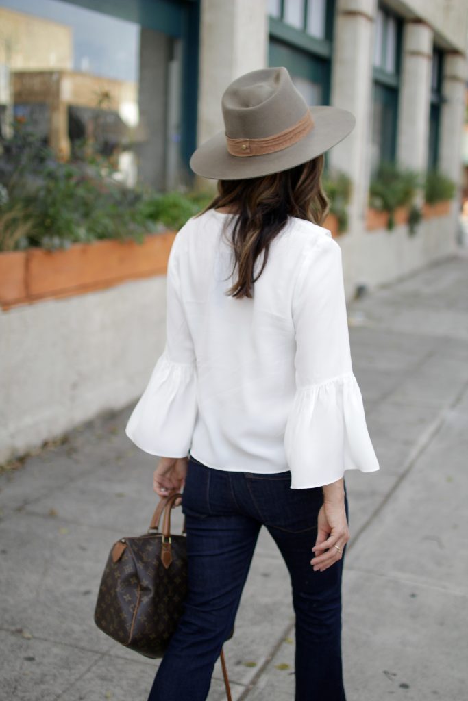 bell sleeves + flared jeans, itsy bitsy indulgences 