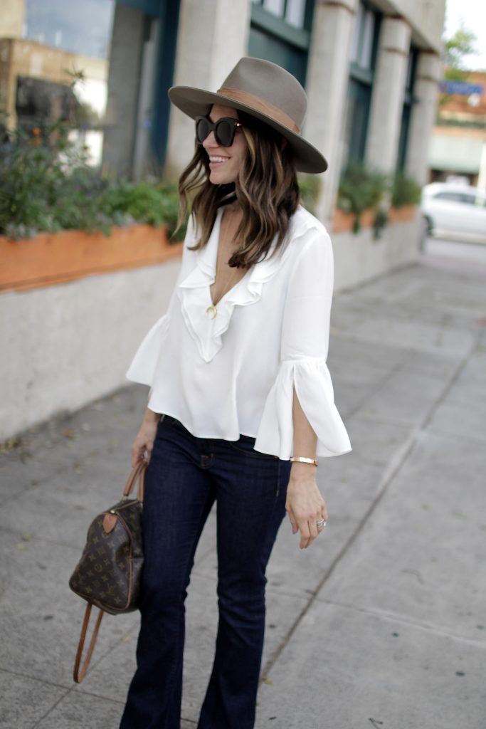 bell sleeves + flared jeans, itsy bitsy indulgences 