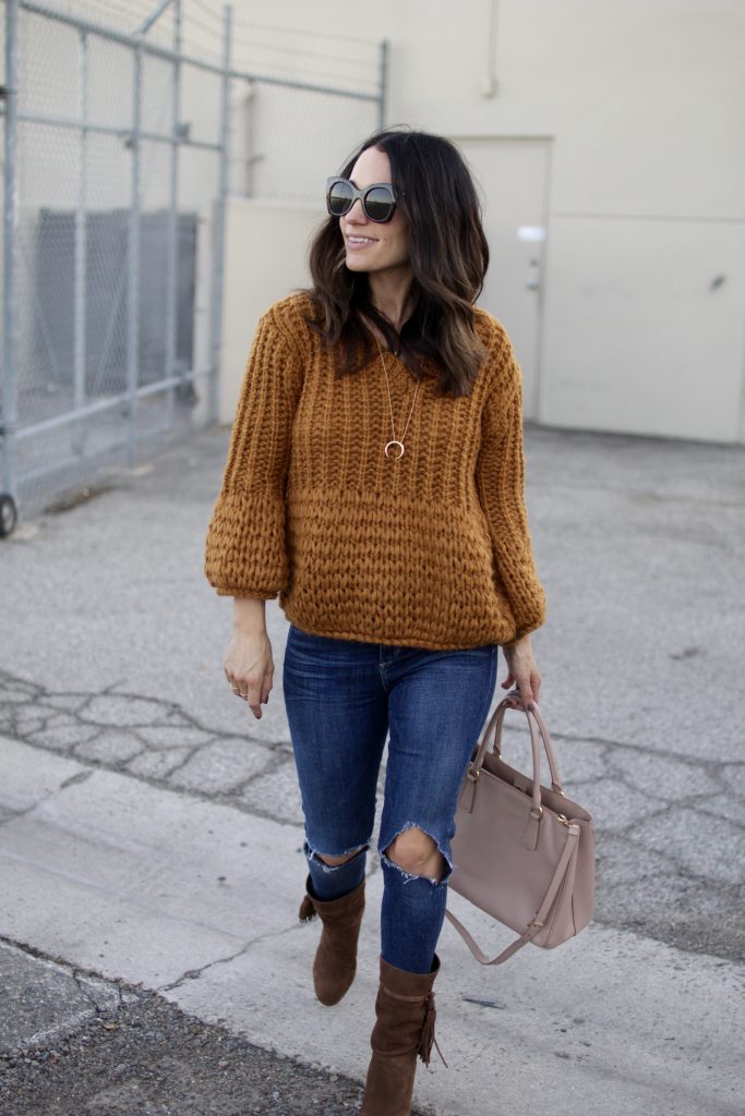 marigold chunky knit, itsy bitsy indulgences 