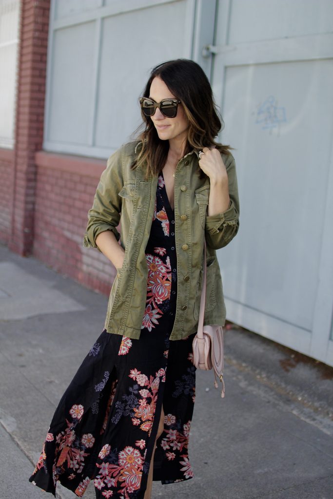 fall floral dress, itsy bitsy indulgences 