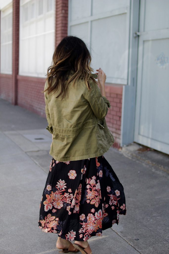 fall floral dress, itsy bitsy indulgences